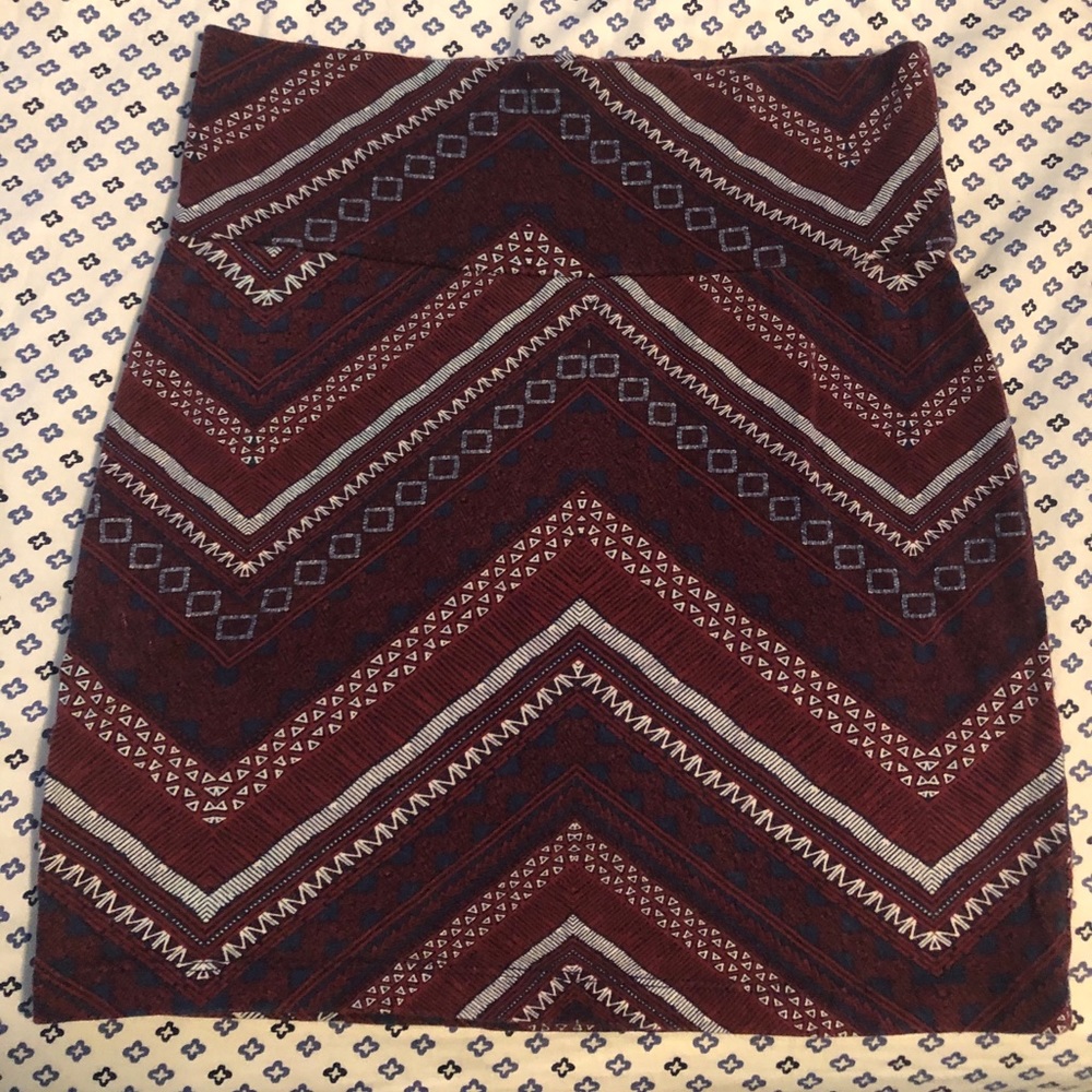 A tribal print skirt